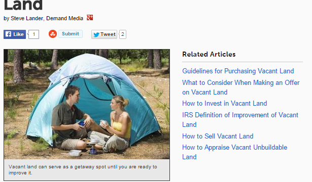 The Advantages of Buying Vacant Land